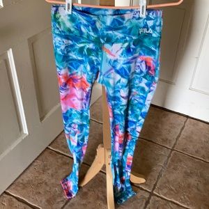 Multi color warm running leggings
